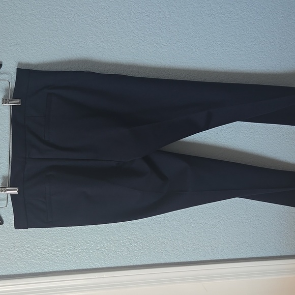 Lauren Ralph Lauren Deep Navy Straight Leg Crop Ankle Pants Sz Large Career - Picture 9 of 14